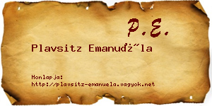Plavsitz Emanuéla névjegykártya